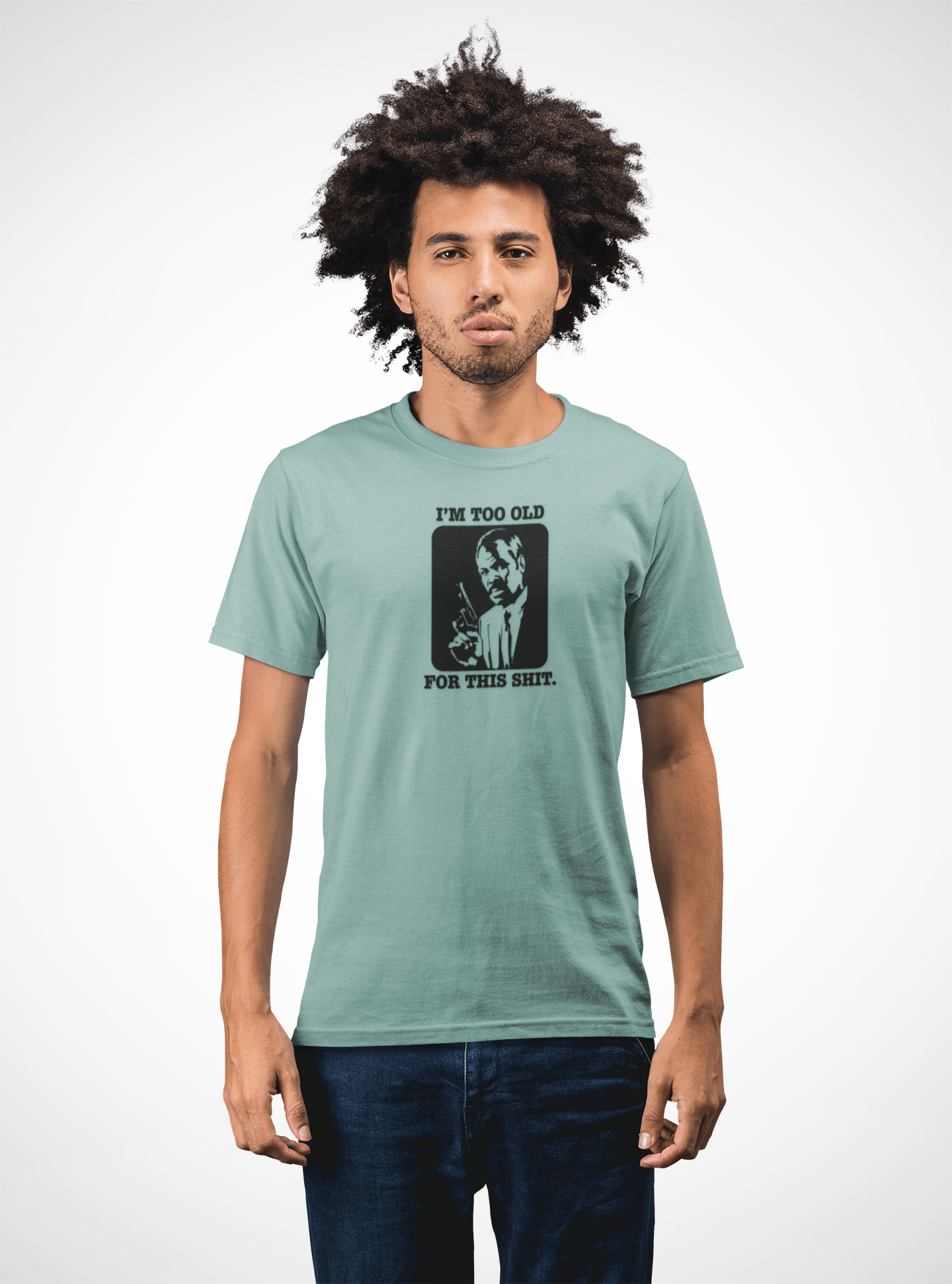 Arma Letal 'I'm too old for this shit' - Camiseta verde - Retro Cool
