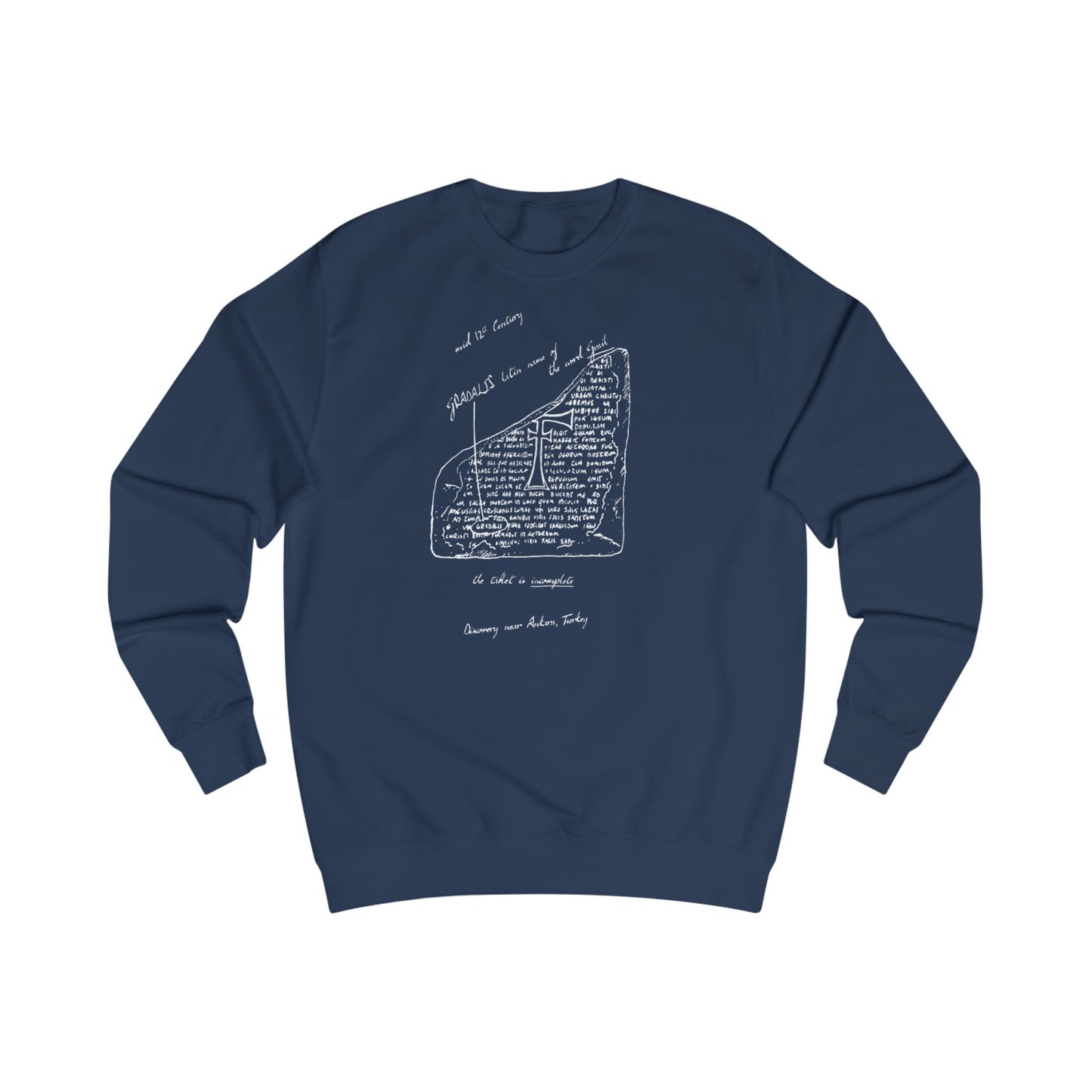 Indiana Jones 'Tabla del grial' - Sudadera azul - Retro Cool