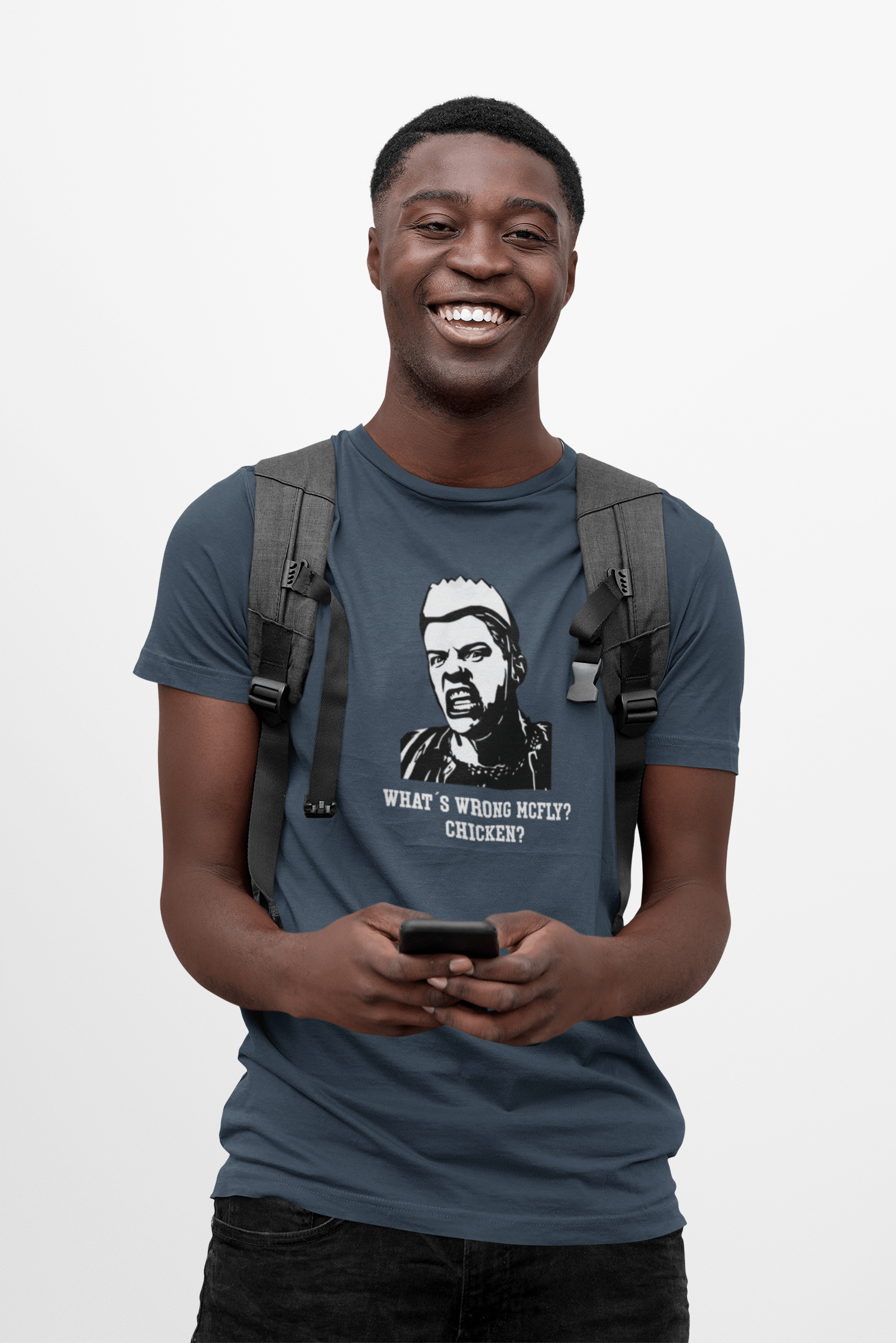 Regreso al Futuro 'Chicken' - Camiseta azul - Retro Cool