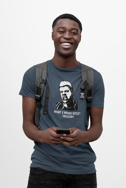 Regreso al Futuro 'Chicken' - Camiseta azul - Retro Cool