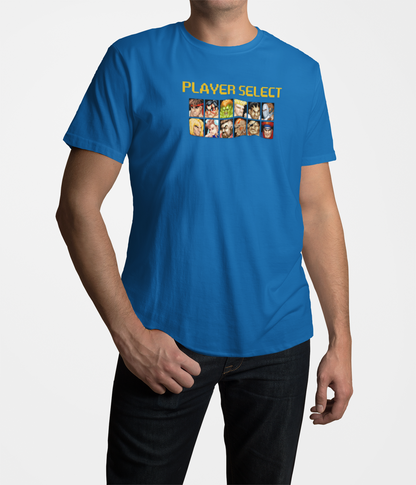 Street Fighter 2 'Player Select' - Camiseta azul