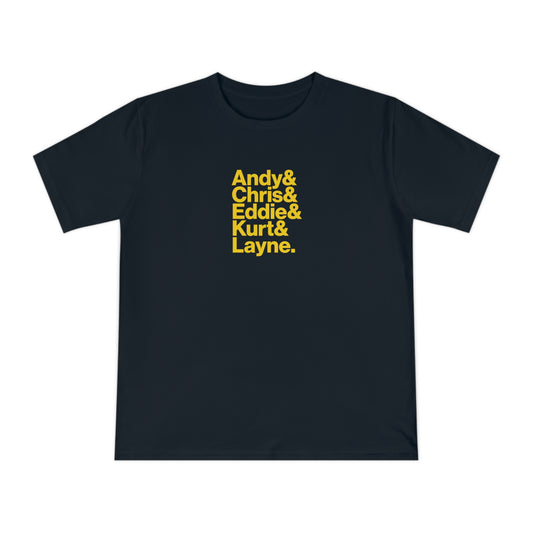 Andy, Chris, Eddie, Kurt & Layne - Camiseta azul